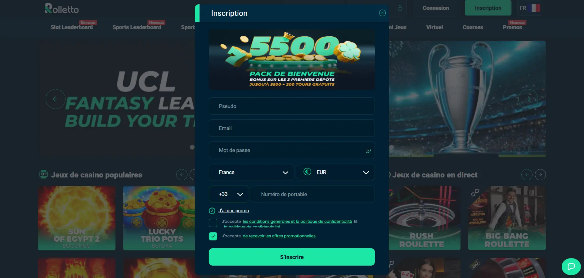 Casino Rolletto : créer et gérer son compte — Rolletto Casino